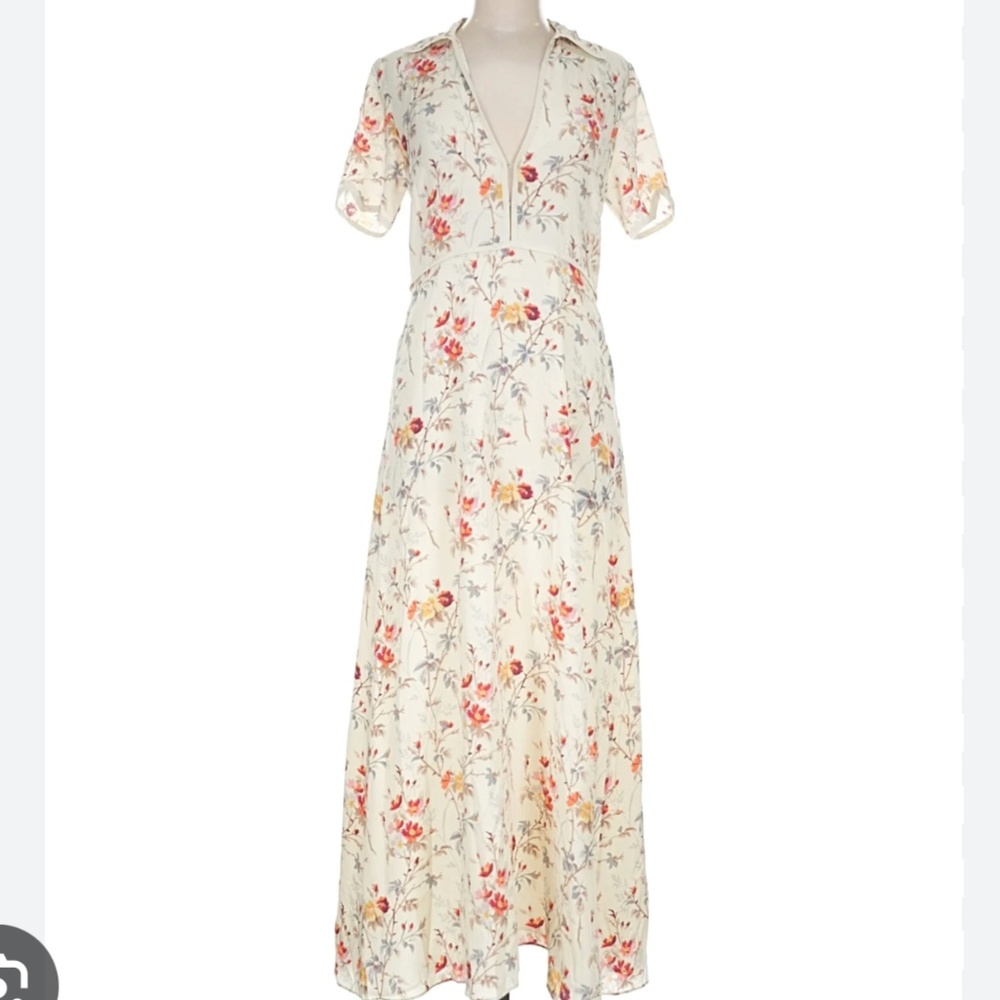 Excellent Condition 100% Silk Black Iris Dress